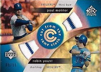 2005 Upper Deck Reflections - Cut From the Same Cloth Dual Jersey Blue #CC-MY Paul Molitor / Robin Yount Front