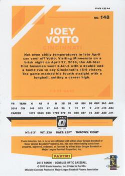 2019 Donruss Optic - Lime Green #148 Joey Votto Back