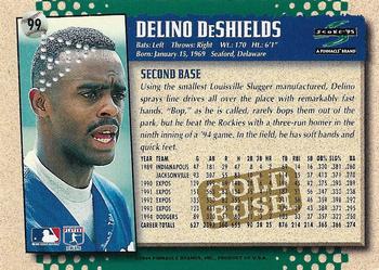1995 Score - Gold Rush Redeemed Stamped #99 Delino DeShields Back