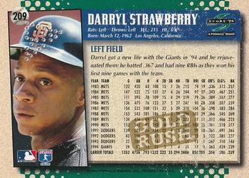 1995 Score - Gold Rush Redeemed Stamped #209 Darryl Strawberry Back