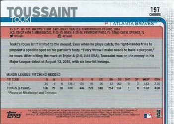 2019 Topps Chrome - Refractor #197 Touki Toussaint Back