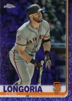 2019 Topps Chrome - Purple Refractor #94 Evan Longoria Front