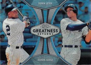 2019 Topps Chrome - Greatness Returns #GRE-6 Aaron Judge / Derek Jeter Front