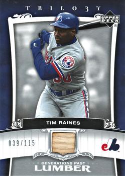 2005 Upper Deck Trilogy - Generations Past Lumber Silver #PA-TR Tim Raines Front