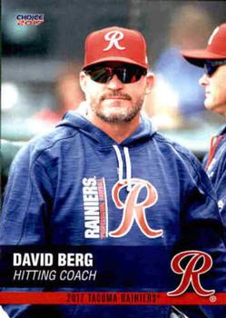 2017 Choice Tacoma Rainiers #04 David Berg Front