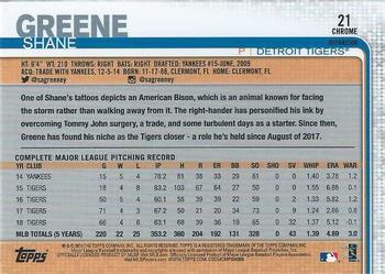 2019 Topps Chrome - X-Fractor #21 Shane Greene Back