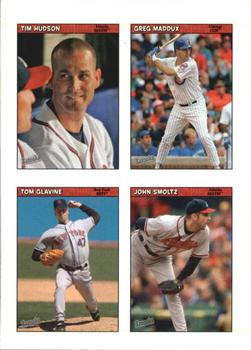 2006 Bazooka - 4-on-1 Stickers #9 Tim Hudson / John Smoltz / Greg Maddux / Tom Glavine Front