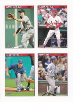 2006 Bazooka - 4-on-1 Stickers #10 Albert Pujols / Derrek Lee / Justin Morneau / Mark Teixeira Front