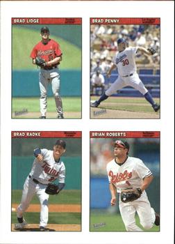 2006 Bazooka - 4-on-1 Stickers #32 Brad Radke / Brian Roberts / Brad Penny / Brad Lidge Front