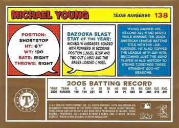 2006 Bazooka - Gold Chunks #138 Michael Young Back