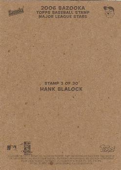 2006 Bazooka - Stamps #3 Hank Blalock Back