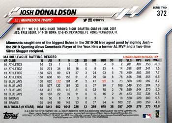 2020 Topps #372 Josh Donaldson Back
