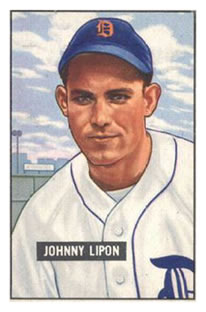 1951 Bowman #285 Johnny Lipon Front