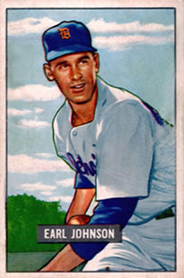 1951 Bowman #321 Earl Johnson Front