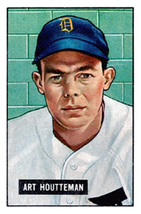 1951 Bowman #45 Art Houtteman Front