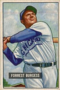 1951 Bowman #317 Forrest Burgess Front