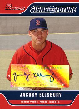 2006 Bowman - Signs of the Future #SOF-JE Jacoby Ellsbury Front