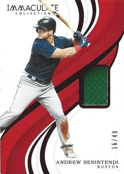 2019 Panini Immaculate Collection - Red #92 Andrew Benintendi Front