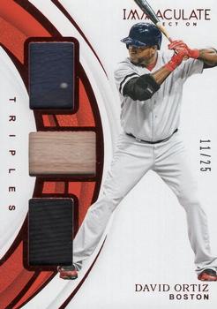 2019 Panini Immaculate Collection - Immaculate Triples Red #IT-DO David Ortiz Front