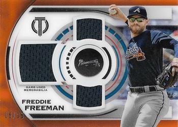 2019 Topps Tribute - Single-Player Triple Relics Orange #TTR-FF Freddie Freeman Front