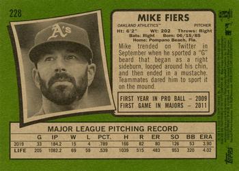 2020 Topps Heritage #228 Mike Fiers Back