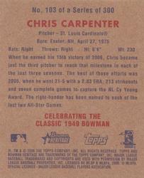 2006 Bowman Heritage - Mini #103 Chris Carpenter Back