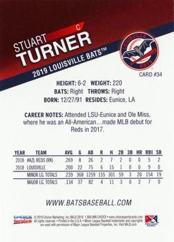 2019 Choice Louisville Bats #34 Stuart Turner Back