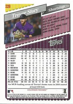 2019 Topps Archives - Silver #228 Trevor Story Back