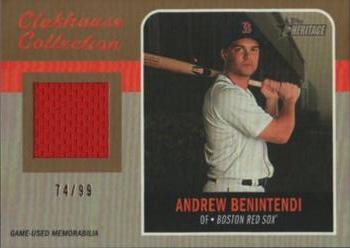 2019 Topps Heritage - Clubhouse Collection Relics High Number Gold #CCR-AB Andrew Benintendi Front