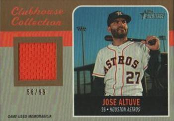 2019 Topps Heritage - Clubhouse Collection Relics High Number Gold #CCR-JAL Jose Altuve Front