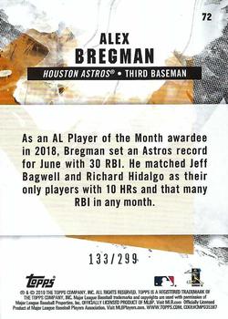 2019 Topps Fire - Orange #72 Alex Bregman Back