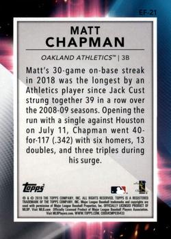 2019 Topps Fire - En Fuego #EF-21 Matt Chapman Back