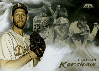 2019 Topps Fire - Smoke and Mirrors Gold Minted #SM-1 Clayton Kershaw Front