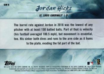 2019 Topps Fire - Smoke and Mirrors Gold Minted #SM-8 Jordan Hicks Back