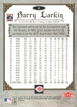 2006 Fleer Greats of the Game - Copper #4 Barry Larkin Back