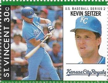 1989 St. Vincent Baseball Players Stamps #NNO Kevin Seitzer Front