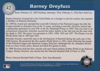 2008 Jewish Major Leaguers #42 Barney Dreyfuss Back