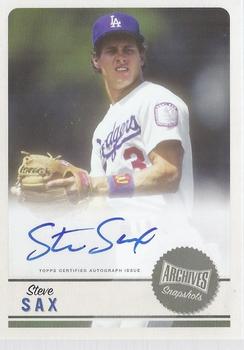 2019 Topps Archives Snapshots - Autographs #AS-SS Steve Sax Front