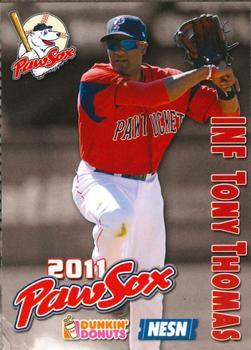 2011 Dunkin' Donuts NESN Pawtucket Red Sox #NNO Tony Thomas Front