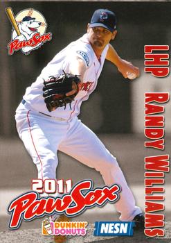 2011 Dunkin' Donuts NESN Pawtucket Red Sox #NNO Randy Williams Front