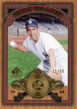 2006 SP Legendary Cuts - When It Was A Game Gold #WG-PR Phil Rizzuto Front