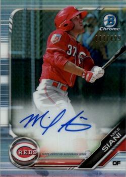 2019 Bowman Chrome - Prospects Autographs Refractor #CPA-MS Mike Siani Front