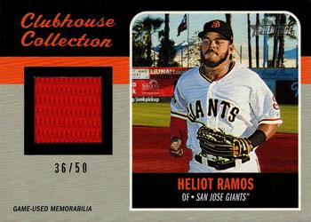 2019 Topps Heritage Minor League - Clubhouse Collection Relics Black #CCR-HR Heliot Ramos Front