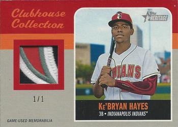 2019 Topps Heritage Minor League - Clubhouse Collection Relics Red Patch #CCR-KH Ke'Bryan Hayes Front