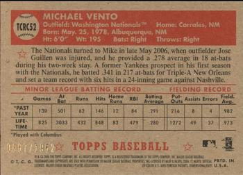 2006 Topps '52 Rookies - Chrome #TCRC52 Mike Vento Back