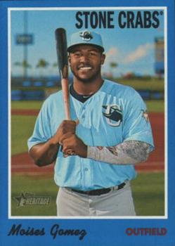 2019 Topps Heritage Minor League - Blue Border #4 Moises Gomez Front