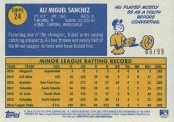 2019 Topps Heritage Minor League - Blue Border #24 Ali Sanchez Back