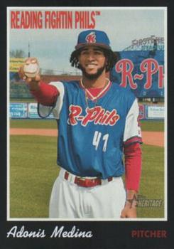 2019 Topps Heritage Minor League - Black Border #48 Adonis Medina Front