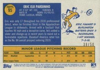 2019 Topps Heritage Minor League - Black Border #95 Eric Pardinho Back