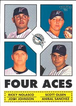 2006 Topps '52 Rookies - Dynamic Duos #DD15 Ricky Nolasco / Scott Olsen / Josh Johnson / Anibal Sanchez Front